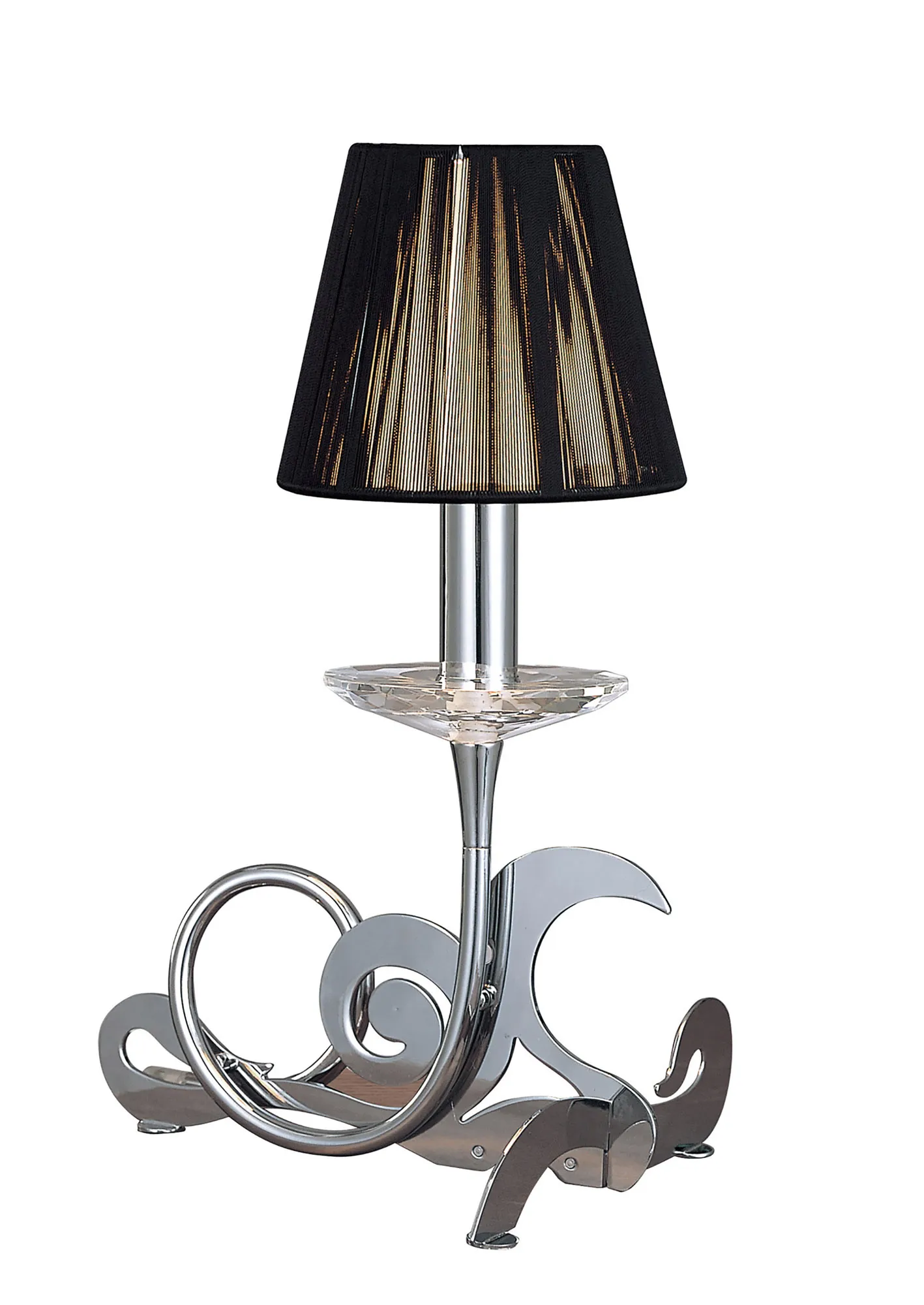 Acanto Polished Chrome Table Lamps Mantra Shaded Table Lamps